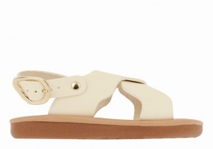 Kids' Ancient Greek Sandals Little Atokos Soft Casual Sandals White | RRF6286FD