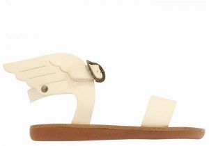 Kids' Ancient Greek Sandals Little Ikaria Soft Casual Sandals White | DBB9231BX