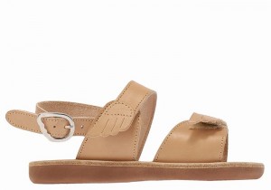 Kids' Ancient Greek Sandals Little Iliada Soft Casual Sandals Beige | QRR1110QI