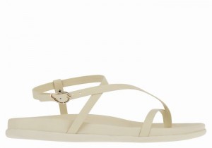 Women Ancient Greek Sandals Aimilia Back-Strap Sandals White | BJQ9283MU