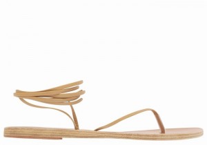 Women Ancient Greek Sandals Celia Gladiator Sandals Beige | CUI3217DJ