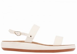 Women Ancient Greek Sandals Clio Comfort Casual Sandals White | CWD8326FO