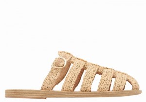 Women Ancient Greek Sandals Cosmia Fisherman Sandals Beige | NTW525YU