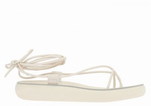 Women Ancient Greek Sandals Diakopes Comfort Gladiator Sandals White | FFY2561CH