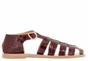 Women Ancient Greek Sandals Homeria Fisherman Sandals Dark Red Black | EMD816CN