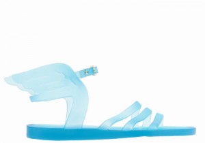 Women Ancient Greek Sandals Ikaria Ankle Strap Sandals Light Blue | WIY7398CM