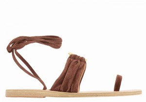 Women Ancient Greek Sandals Kerasia Gladiator Sandals Coffee | CEV7934MD