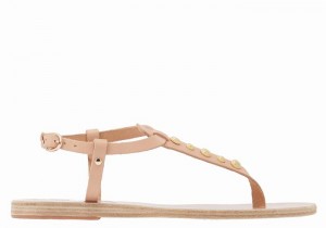 Women Ancient Greek Sandals Lito Bee Back-Strap Sandals Beige | WAV9120IX