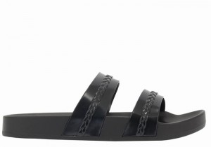 Women Ancient Greek Sandals Meli Slide Sandals Black | MCA5790WT