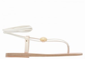 Women Ancient Greek Sandals Persephone Gladiator Sandals White | KPL9391AU