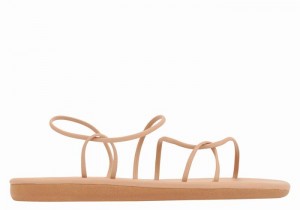 Women Ancient Greek Sandals Proorismos Back-Strap Sandals Beige | WZE8778OY