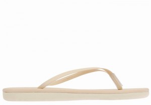 Women Ancient Greek Sandals Saionara Flip Flops White | VED5687DX