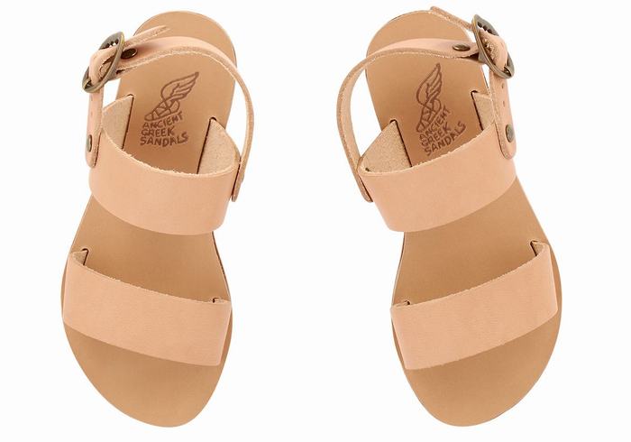 Kids' Ancient Greek Sandals Little Clio Soft Casual Sandals Beige | TII8021EQ