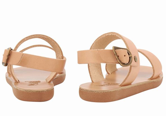 Kids' Ancient Greek Sandals Little Clio Soft Casual Sandals Beige | TII8021EQ