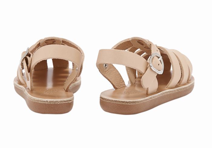 Kids' Ancient Greek Sandals Little Ektoras Soft Fisherman Sandals Beige | XHZ50100FC