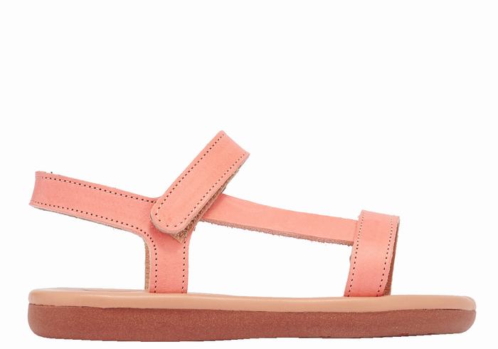 Kids\' Ancient Greek Sandals Little Iasonas Soft Casual Sandals Pink | ONF813PO