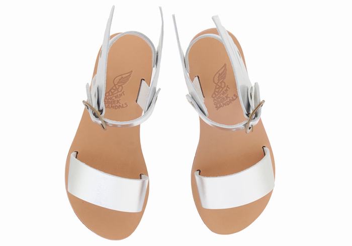 Kids' Ancient Greek Sandals Little Ikaria Soft Casual Sandals Silver | AUR6794AC