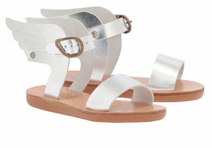 Kids' Ancient Greek Sandals Little Ikaria Soft Casual Sandals Silver | AUR6794AC