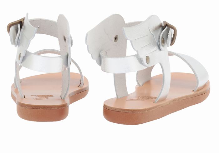 Kids' Ancient Greek Sandals Little Ikaria Soft Casual Sandals Silver | AUR6794AC