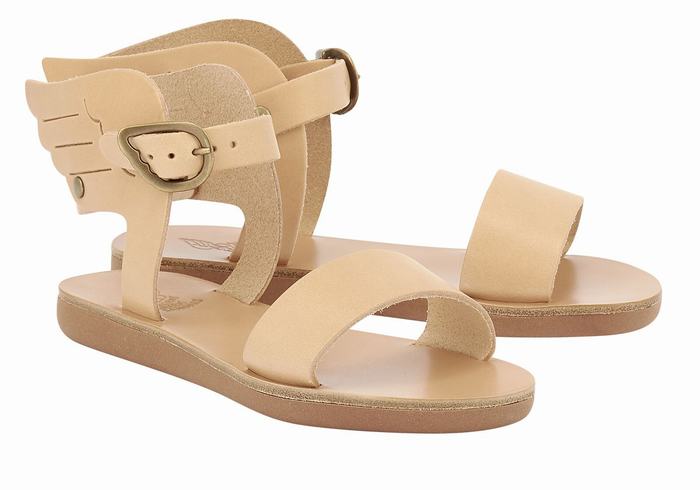 Kids' Ancient Greek Sandals Little Ikaria Soft Casual Sandals Beige | JZY3947ZU