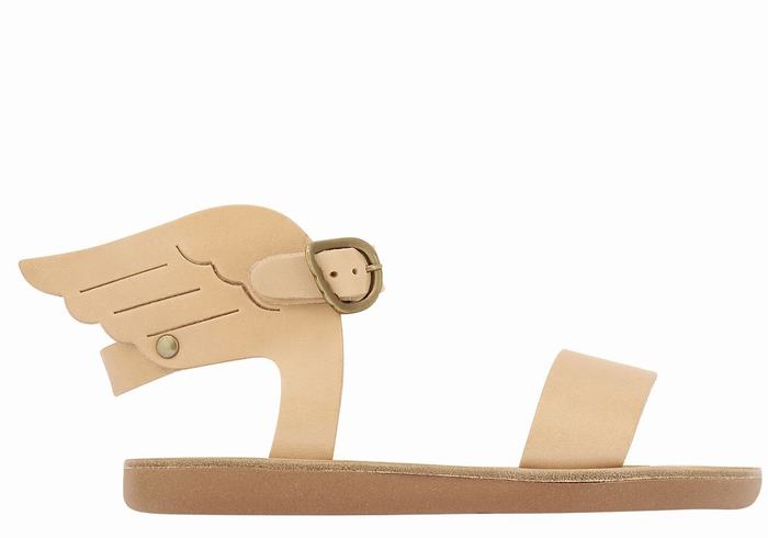 Kids\' Ancient Greek Sandals Little Ikaria Soft Casual Sandals Beige | JZY3947ZU