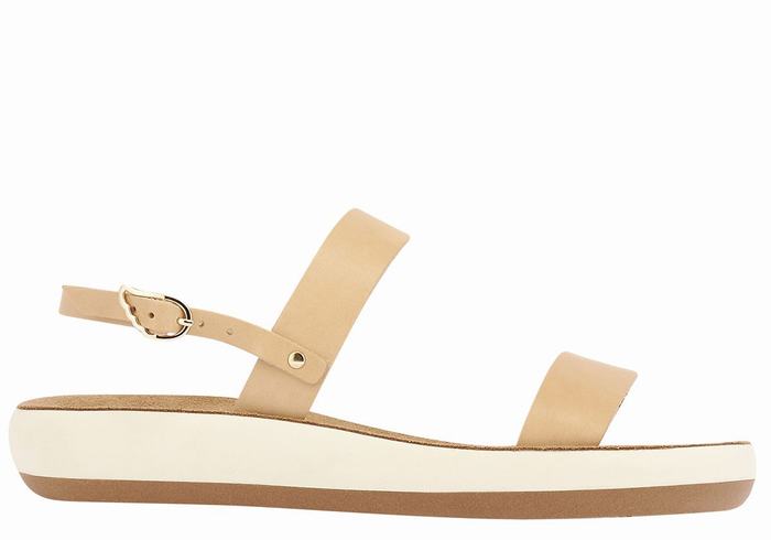 Women Ancient Greek Sandals Clio Comfort Casual Sandals Beige | LLR869PU