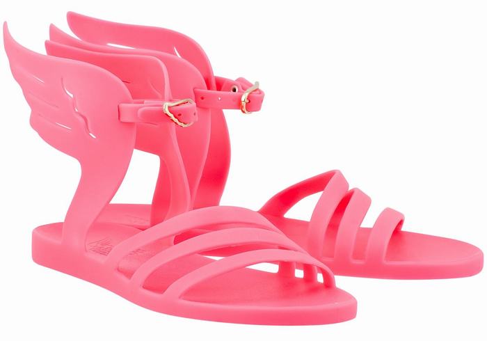 Women Ancient Greek Sandals Ikaria Ankle Strap Sandals Rose Pink | XPE8888BS