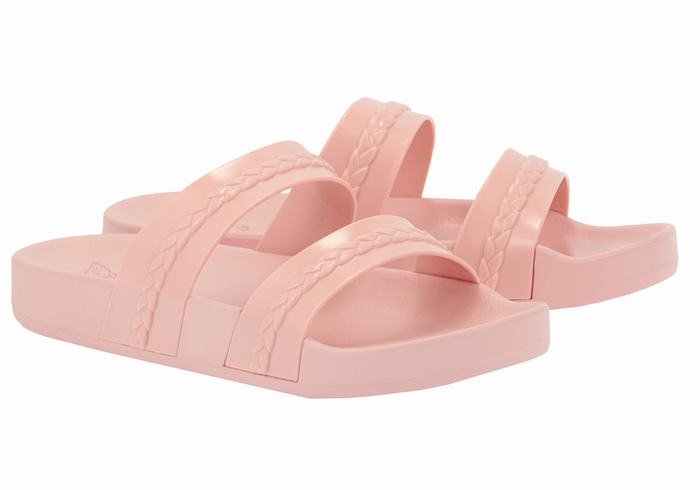 Women Ancient Greek Sandals Meli Slide Sandals Pink | OOO2873ST