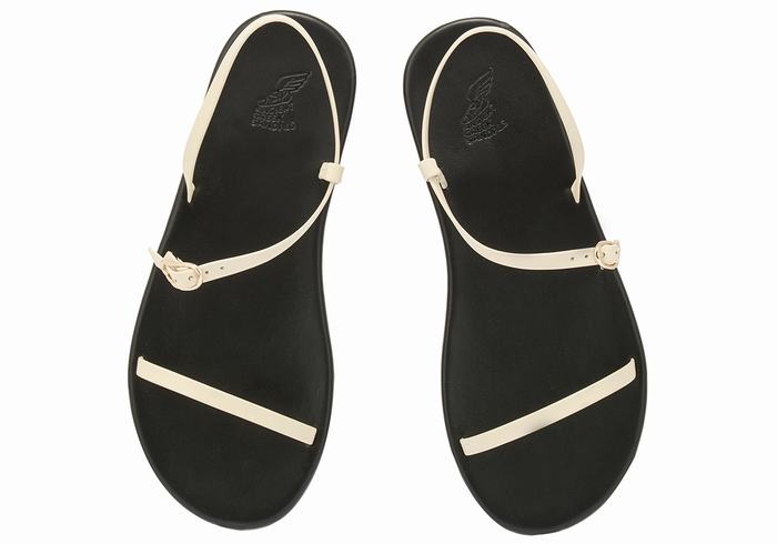 Women Ancient Greek Sandals Niove Back-Strap Sandals White | NRK3390BK