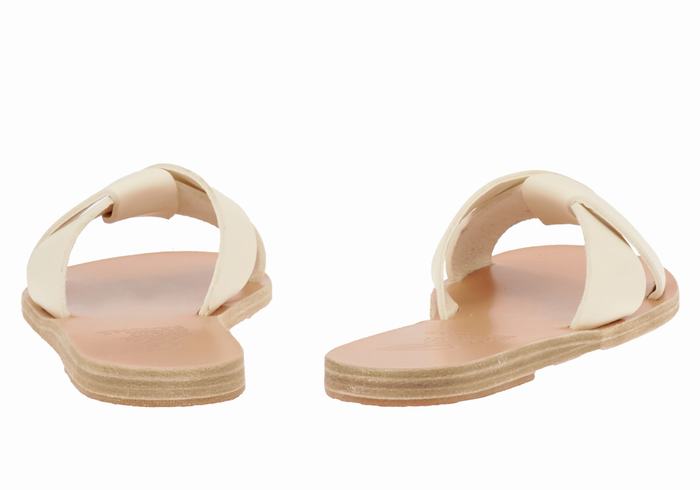 Women Ancient Greek Sandals Whitney Slide Sandals White | AUX8961HA