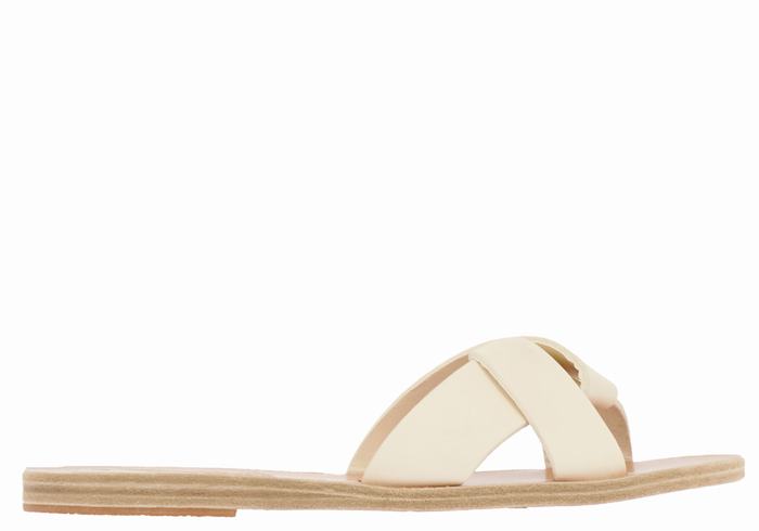 Women Ancient Greek Sandals Whitney Slide Sandals White | AUX8961HA